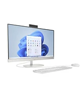 Hp 23.8" All-in-One Desktop Computer Amd Athlon Silver 7120U 8GB Ram 256 Gb PCIe NVMe M.2 Ssd Storage 1920 x 1080FHD - Shell White