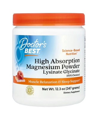 Doctor's Best High Absorption Magnesium Powder Sweet Peach - 12.3 oz (347 g)