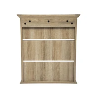 Merrick Lane Delilah Wall Mounted Bathroom Medicine Cabinet With Adjustable Shelf, Lower Open And Magnetic Closure Doors
