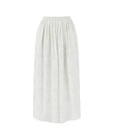 Nocturne Women's Long Skirt with Stone Embroidery