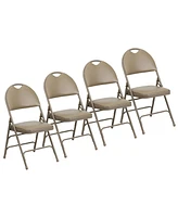 Emma+Oliver Pack Home & Office Easy-Carry Party Events Padded Folding Chair