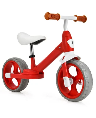 Sugift Kids Balance Training Bicycle with Adjustable Handlebar and Seat - Red