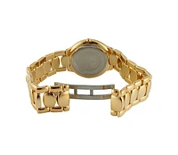 Swiss Edition Men's 23k Gold Plated Dress Bracelet Watch