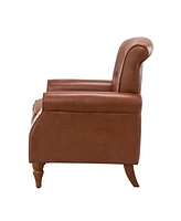 Edwin Transitional Comfy Armchair with Button-Tufted