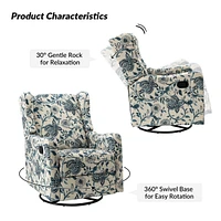 Yaffa Floral Swivel Gliders Manual Recliner