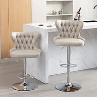 Simplie Fun Swivel Pu Barstools Adjustable Seat Height from 25