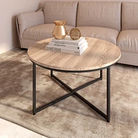 Streamdale Furniture Modern Round Metal Coffee Table