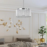 Streamdale Furniture Modern Crystal Chandelier For Living-Room Round Cristal Lamp Luxury Home Decor Light Fixture