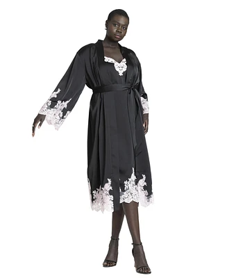 Eloquii Plus Lace And Satin Duster