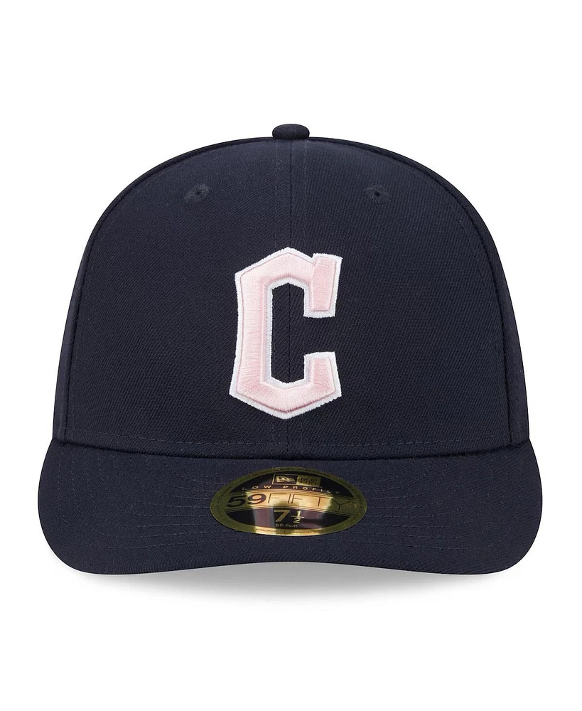 New Era Men's Navy Cleveland Guardians 2024 Mother's Day Low Profile 59FIFTY Fitted Hat