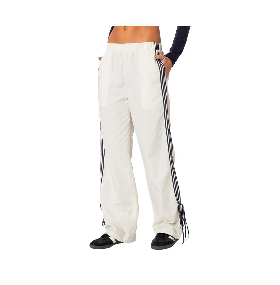 Edikted Women's Remy Ribbon Track Pants - Off