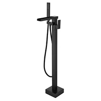 Streamdale Furniture 1-Handle Freestanding Bathtub Faucet With Hand Shower, Matte Black