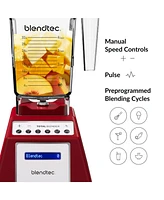 Blendtec Total Classic Original Blender and 75 oz FourSide Blender Jar - Kitchen Blender Bundle - Red