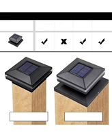 Maggift 4-Pack Waterproof Solar Post Lights for Outdoor Spaces