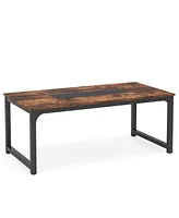 Tribesigns Modern Computer Desk, 78.7 x 39.4 inch X Large Executive Office Desk Computer Table Study Writing Desk Workstation for Home Office,Rustic B