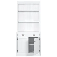 83.4"Tall Bookshelf Suite, Modern Bookcase Suite With Led Lighting