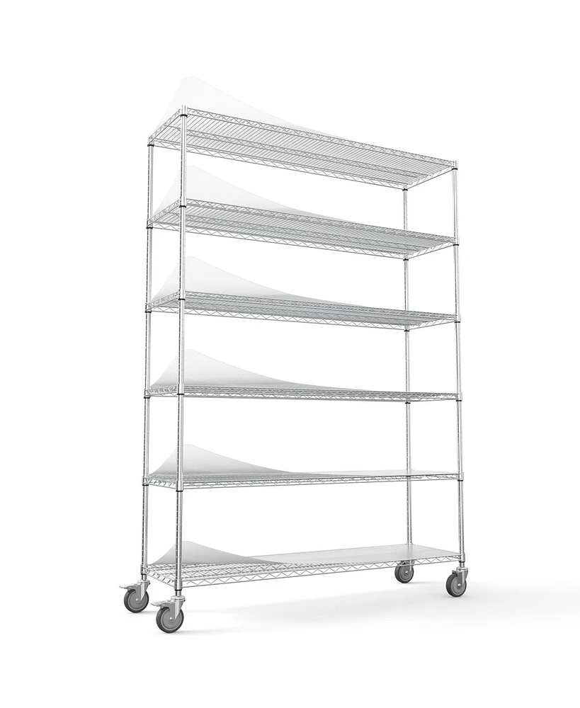 Simplie Fun Heavy Duty Adjustable Wire Shelving Unit - Chrome