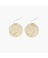 sanctuaire Sanctuary Project by Statement Circle Weaved Pendant Earrings Gold