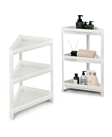 Sugift 2 Pack 3-Tier Detachable Floor Corner Shower Shelf with Drainage Holes