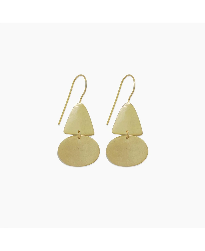 sanctuaire Sanctuary Project by Threaded Geo Mixed Shape Earrings Gold