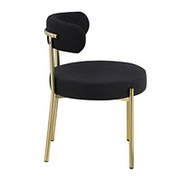 Set of 2 Mid-Century Modern Boucle Dining Chairs