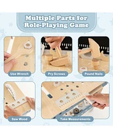 Sugift Kids Play Tool Workbench Set with 61 Pcs Tool and Parts Set