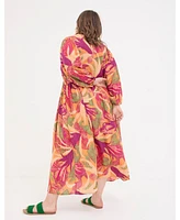 FatFace Plus Jocelyn Tropical Floral Midi Dress