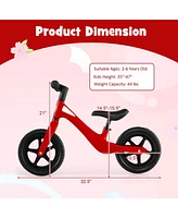 Sugift Kids Balance Bike with Rotatable Handlebar and Adjustable Seat Height - Red