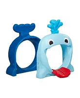 ECR4Kids Willow Climb-n-Crawl Whale, Head and Tail, Splish Splash/Royal Blue