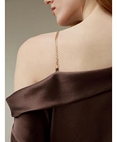 Lilysilk Women's Silk Chic One-Shoulder Top