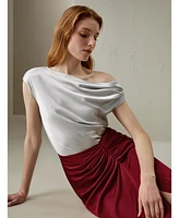 Lilysilk Women's Boat Neck Silk Top