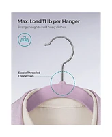 50 Velvet Clothes Hangers with Non-Slip Surface and Shoulder Notches for Storage