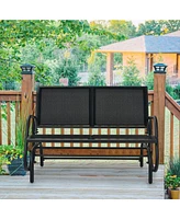 Sugift Swing Glider Chair 48 Inch Loveseat Rocker Lounge Backyard