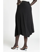 Eloquii Women's Oblong Hem Skirt