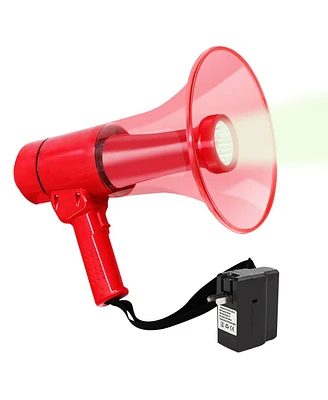 5 Core Megaphone Speaker Waterproof Led Bull Horn 40W, All Weather Pa Speaker w Loud Siren Maker