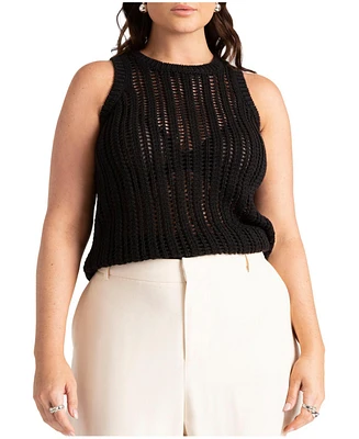 Eloquii Plus Crochet Knitted Tank