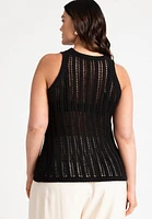 Eloquii Plus Crochet Knitted Tank