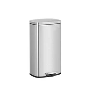 Slickblue Stainless Steel Step Trash Can With Hinged Lid