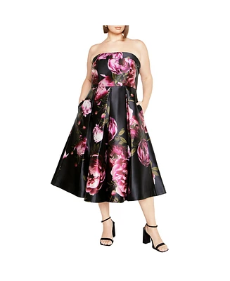 City Chic Women's Tiffany Bloom Dress