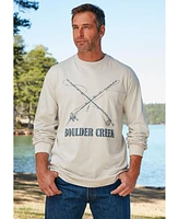 Boulder Creek Big & Tall by KingSize Heavyweight Crewneck Long-Sleeve Pocket T-Shirt