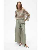 Nocturne Women's Pleated Wide Leg Pants