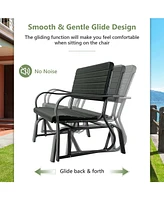 Vebreda Sugift Outdoor Patio Steel Swing Bench Loveseat