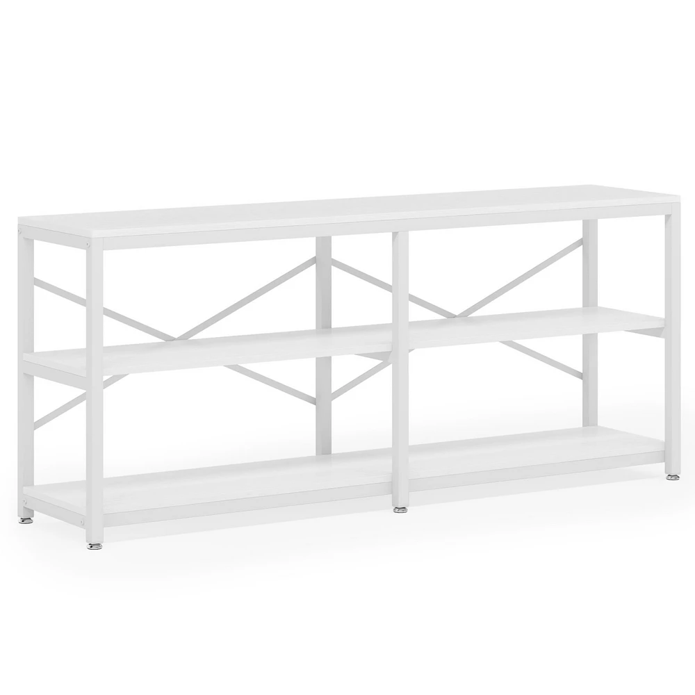 Tribesigns 70.9 Inch Extra Long Console Table, Modern Sofa Table Behind Couch Table with Storage Shelves, 3