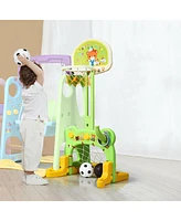 Vebreda Sugift 6-in-1 Climber Swing Basketball Hoop Football Gate