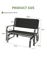 Vebreda Sugift Outdoor Patio Steel Swing Bench Loveseat