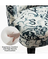 Grahame Contemporary Wooden Accent Chair with Black Leg