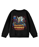 Sonic The Hedgehog Boys Bioworld Metal Sonic "Toughest of Terrors" Youth Black Crew Neck Sweatshirt