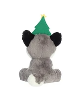 Aurora Small Holiday Cheer Kody Husky Holiday Festive Plush Toy Gray 7.5"