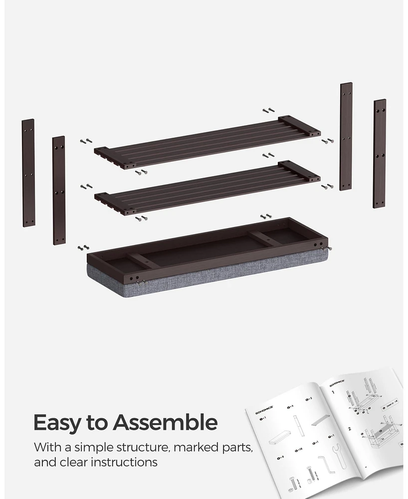 Slickblue 2-tier Shoe Rack, Stable Organizer For Entryway, Living Room
