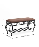 Streamdale Furniture Industrial Shoe Rack Bench for Small Spaces